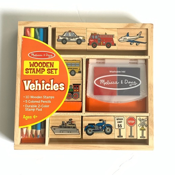 melissa and doug vehicle stamp set